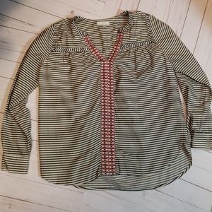 NWOT J. Crew Stripped Blouse Size 00
